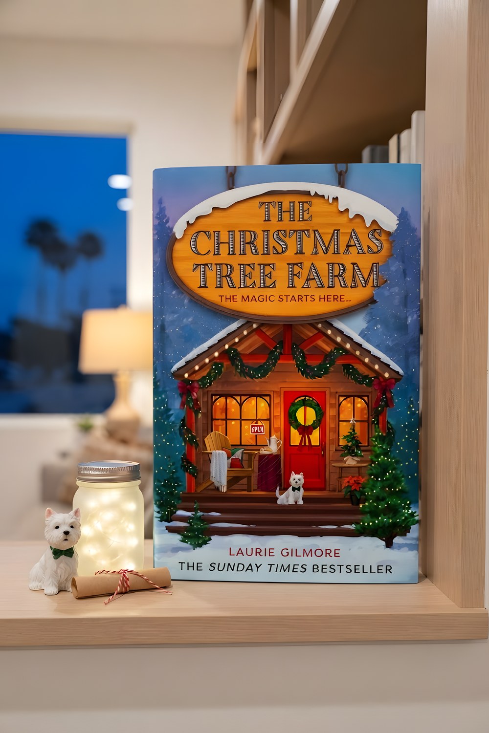 A snowed in winter evening with a small town Christmas romance novel