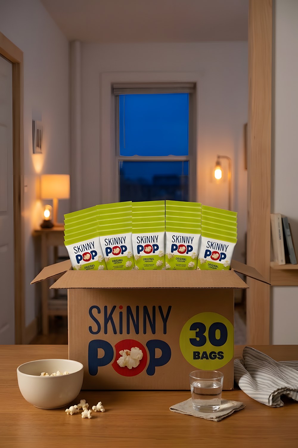 Movie night on the sofa with your own bag of popcorn