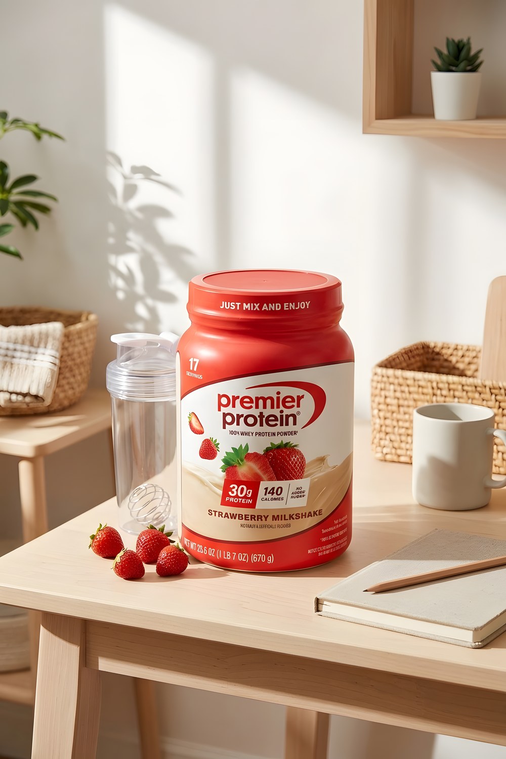 The vanilla protein powder for a quick shake before the day starts