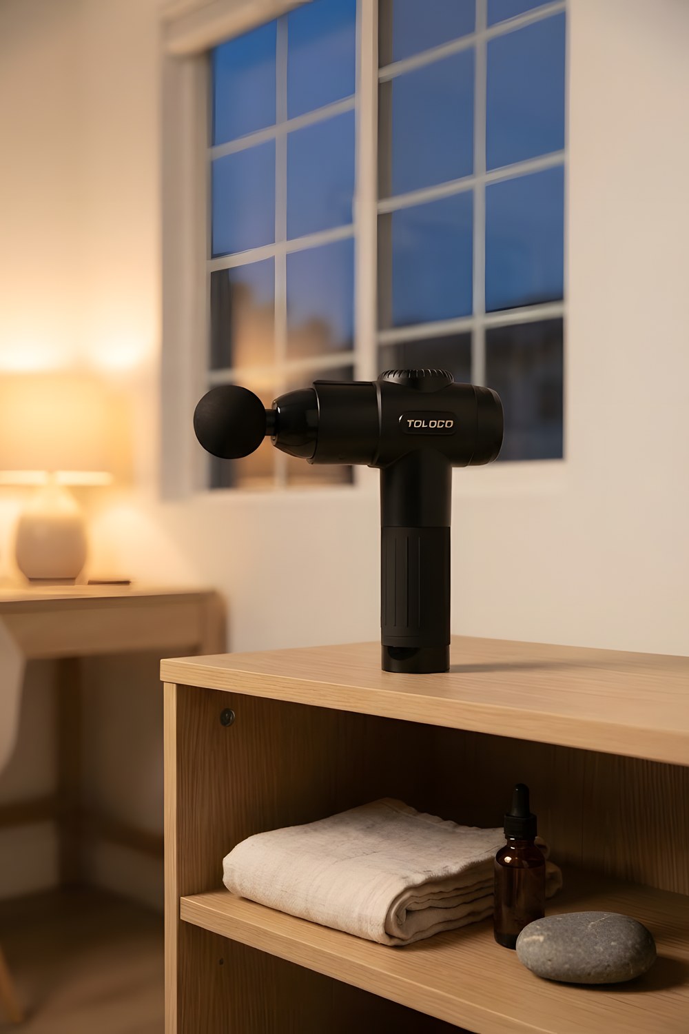 The massage gun for sore shoulders at the end of a long day