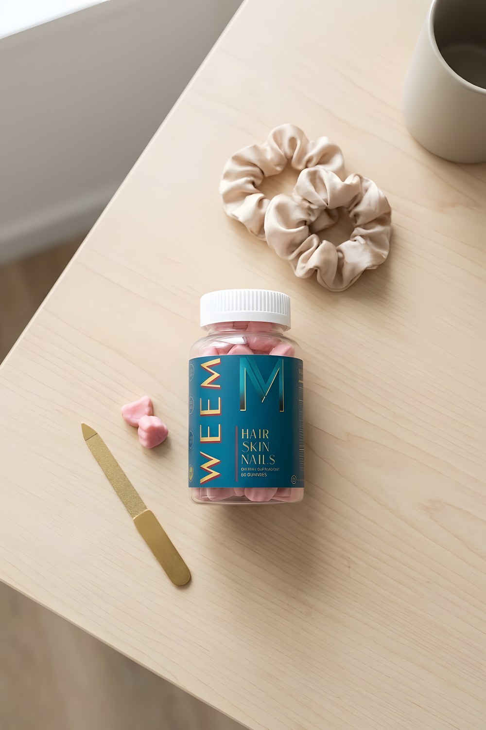 The hair, skin and nails gummies for your morning shelf