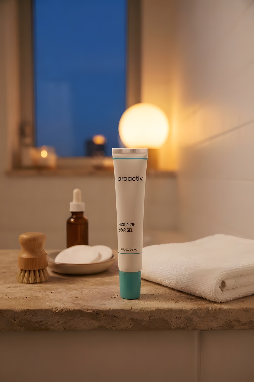 The face gel for a quiet minute at the bathroom mirror