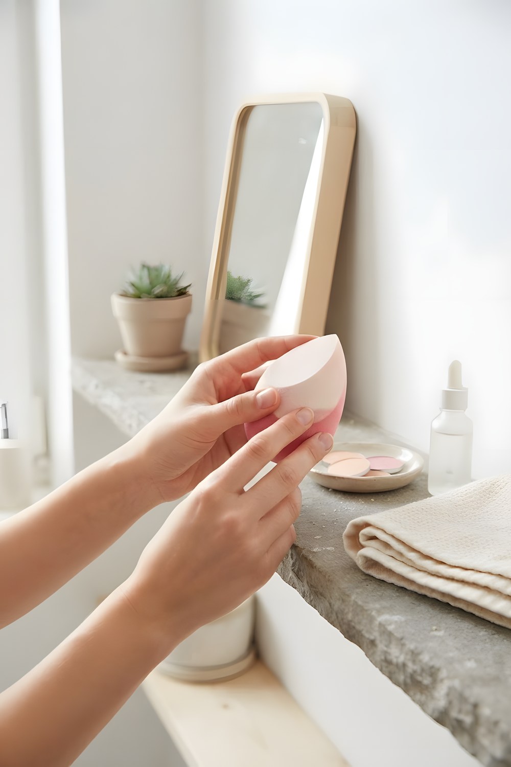 The makeup sponges for getting ready on a rushed morning