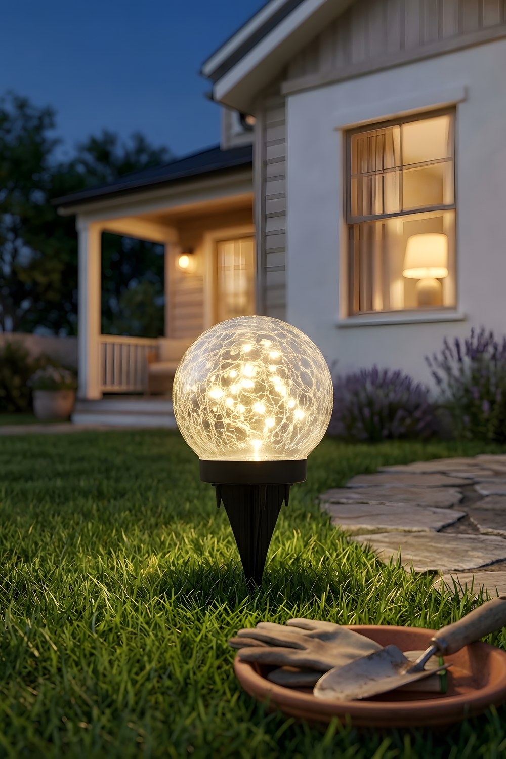 JKIMK Solar Globe Lights for Garden Stakes