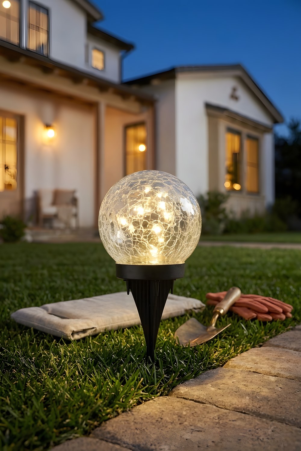 JKIMK Solar Globe Lights for Garden Stakes