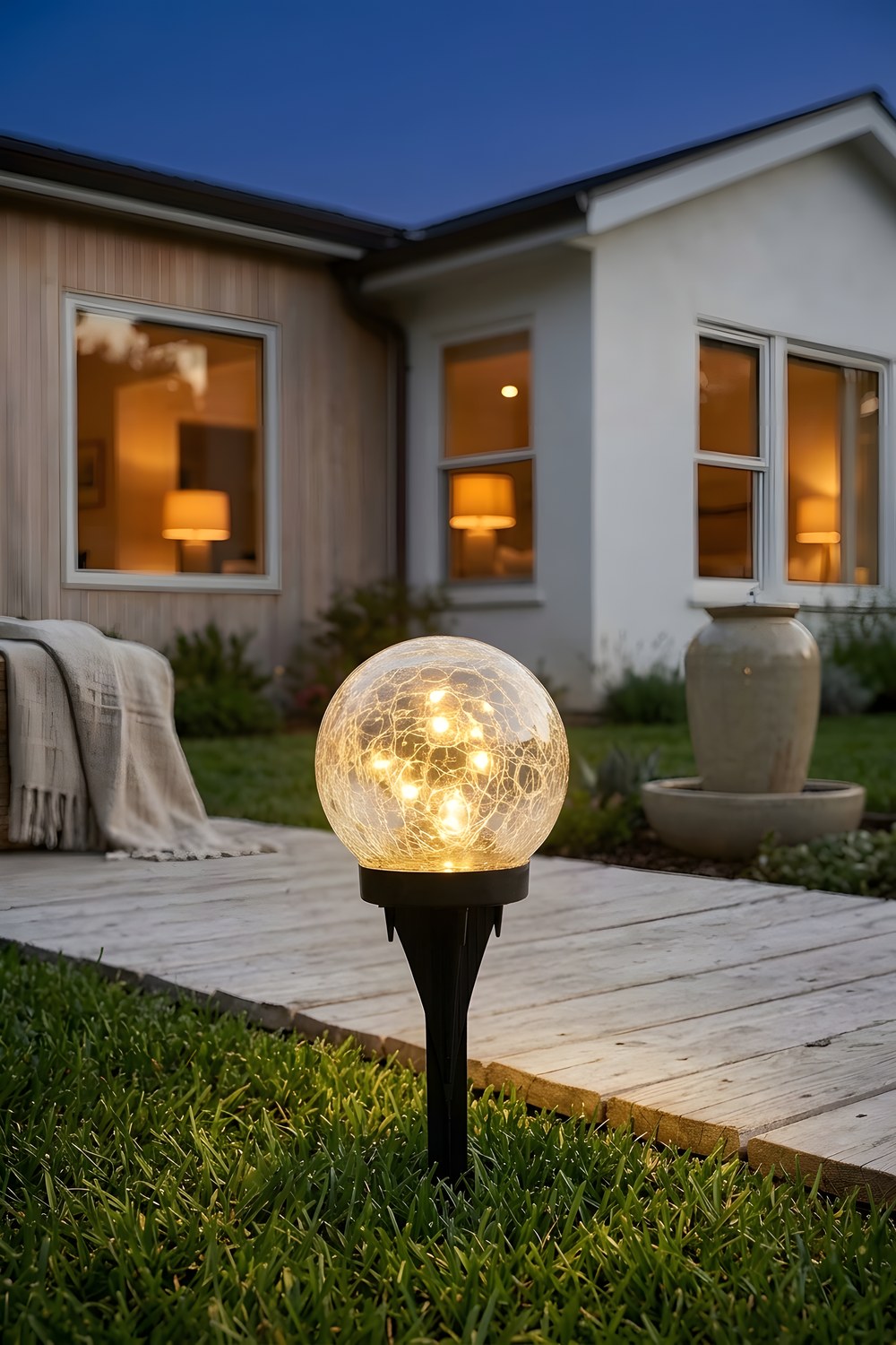 JKIMK Solar Globe Lights for Garden Stakes