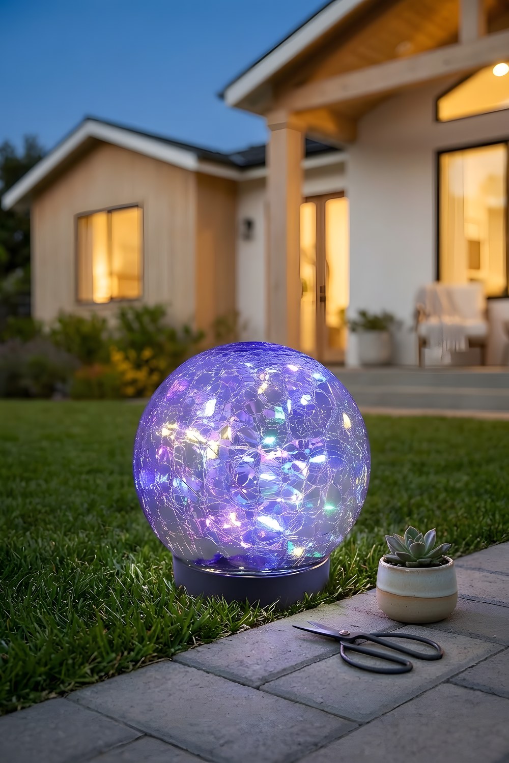 JKIMK Solar Globe Lights for Garden Stakes