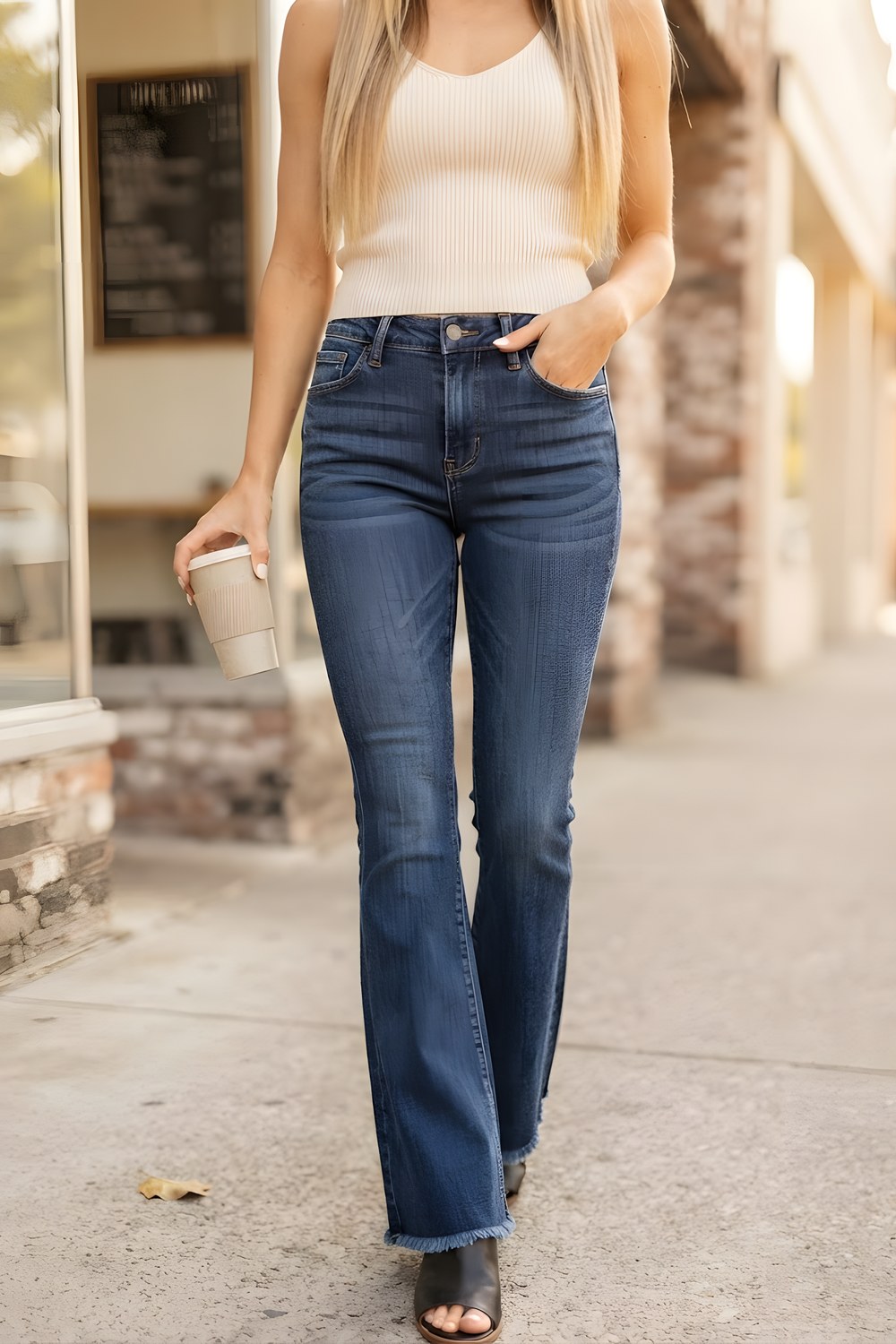The flare jeans for the walk to Friday night