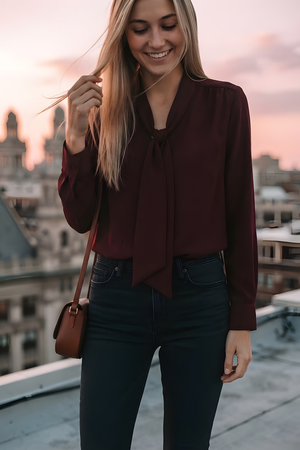 The blouse you reach for when the workday needs a bow
