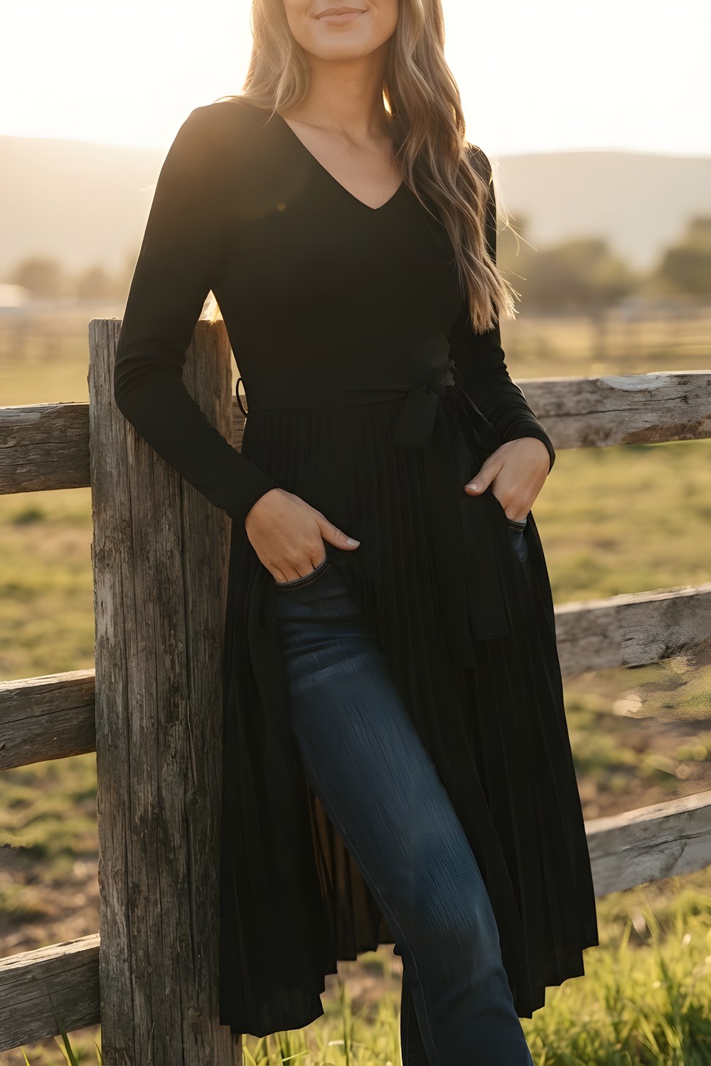 The sweater dress for a cold morning and a long evening