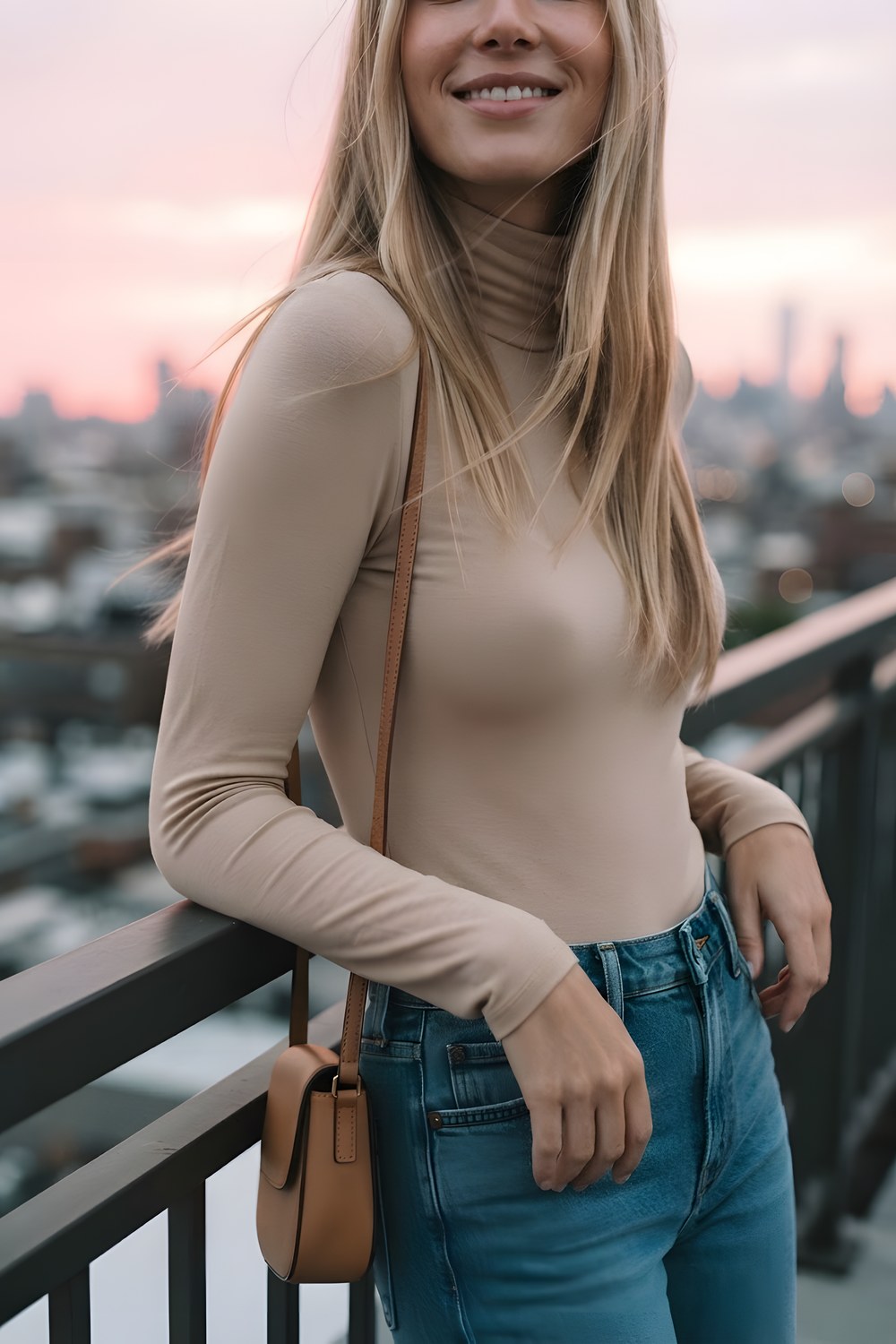 The turtleneck for the first cold walk to the bus stop