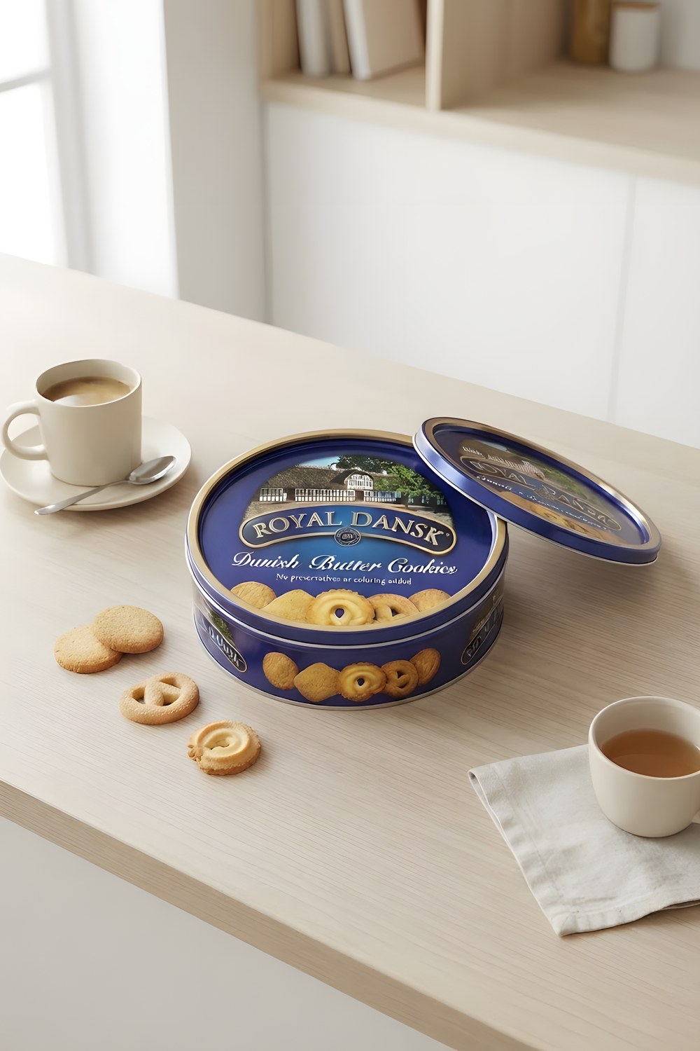 The tin of butter cookies for when friends drop by