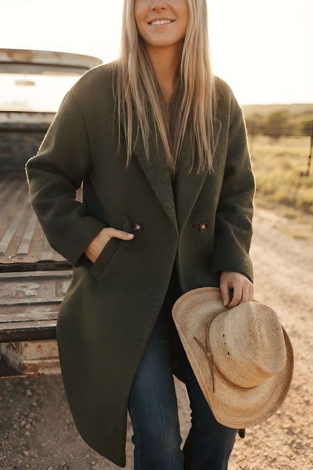 The long coat for that cold walk to the bus stop