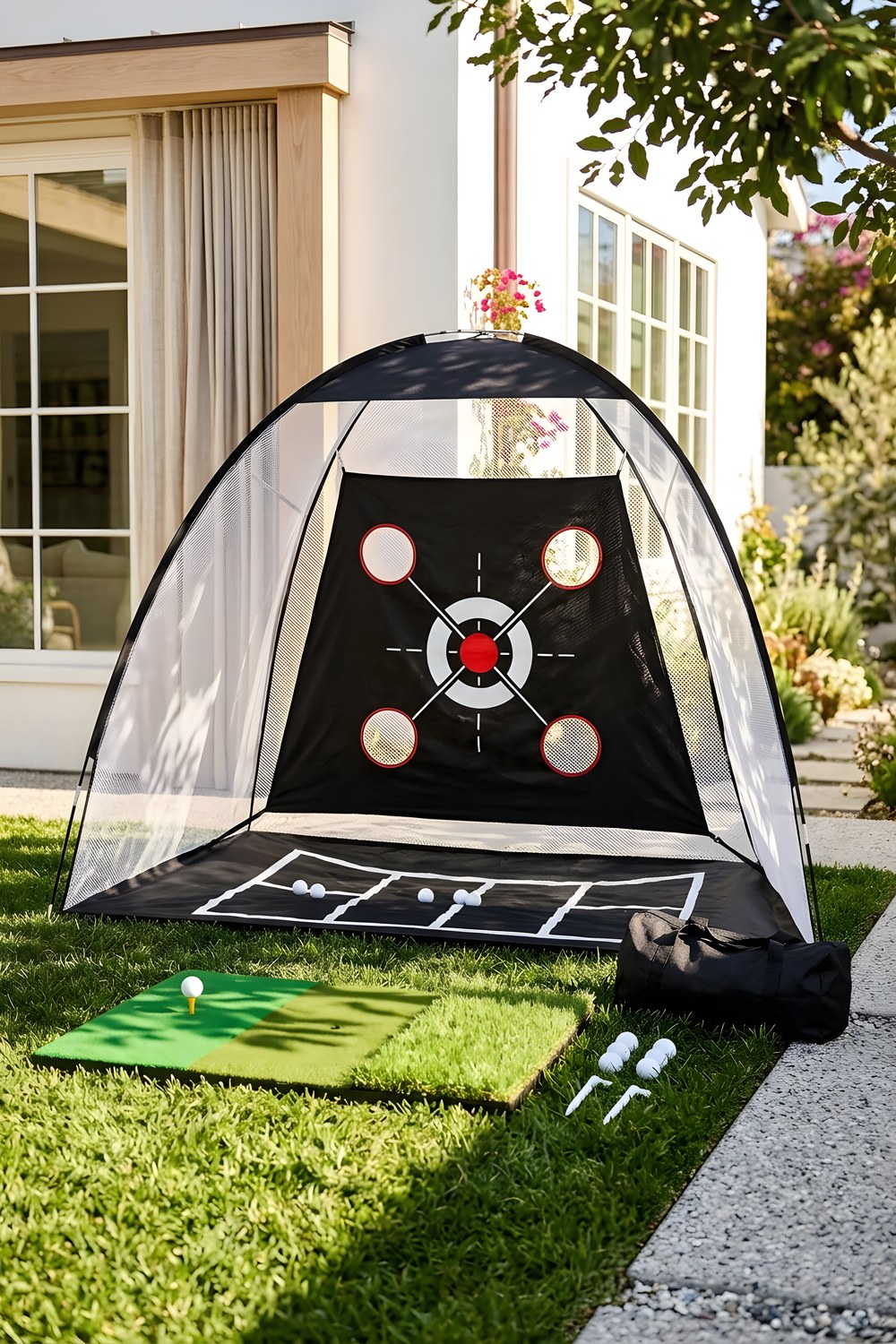 KLAODOT Golf Net and Practice Mat Set