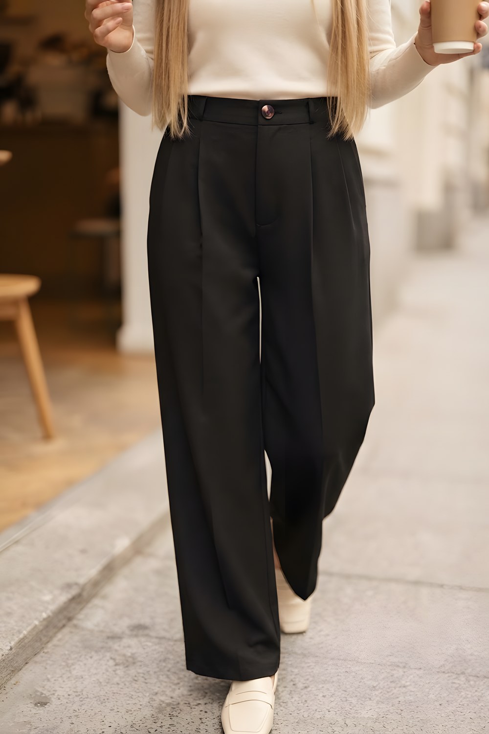 The wide leg pants for mornings that need to look put together