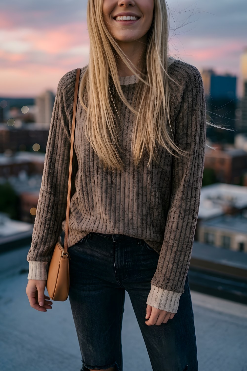 The color block sweater for a slow Saturday at the café
