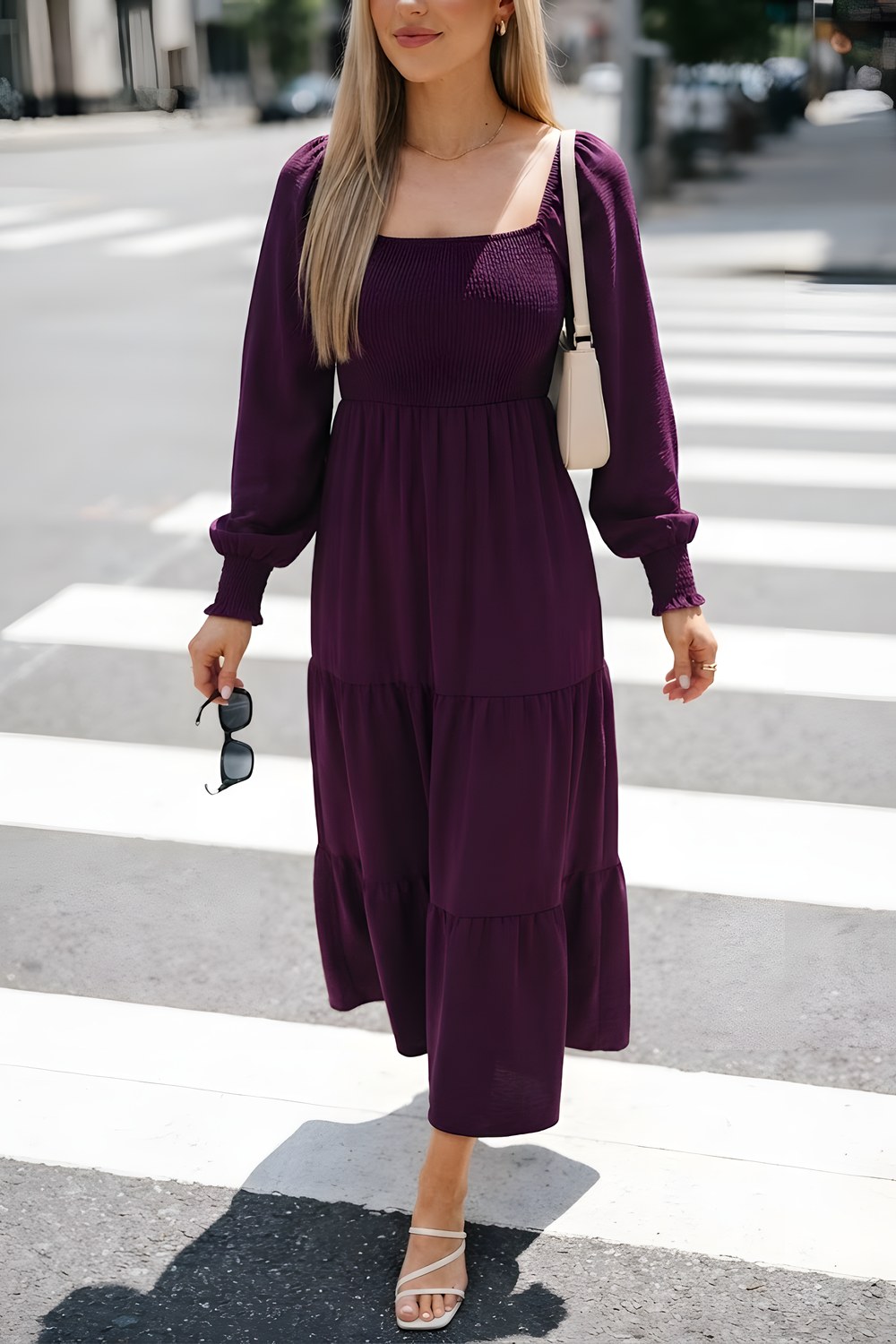 The floral maxi dress for a long autumn brunch