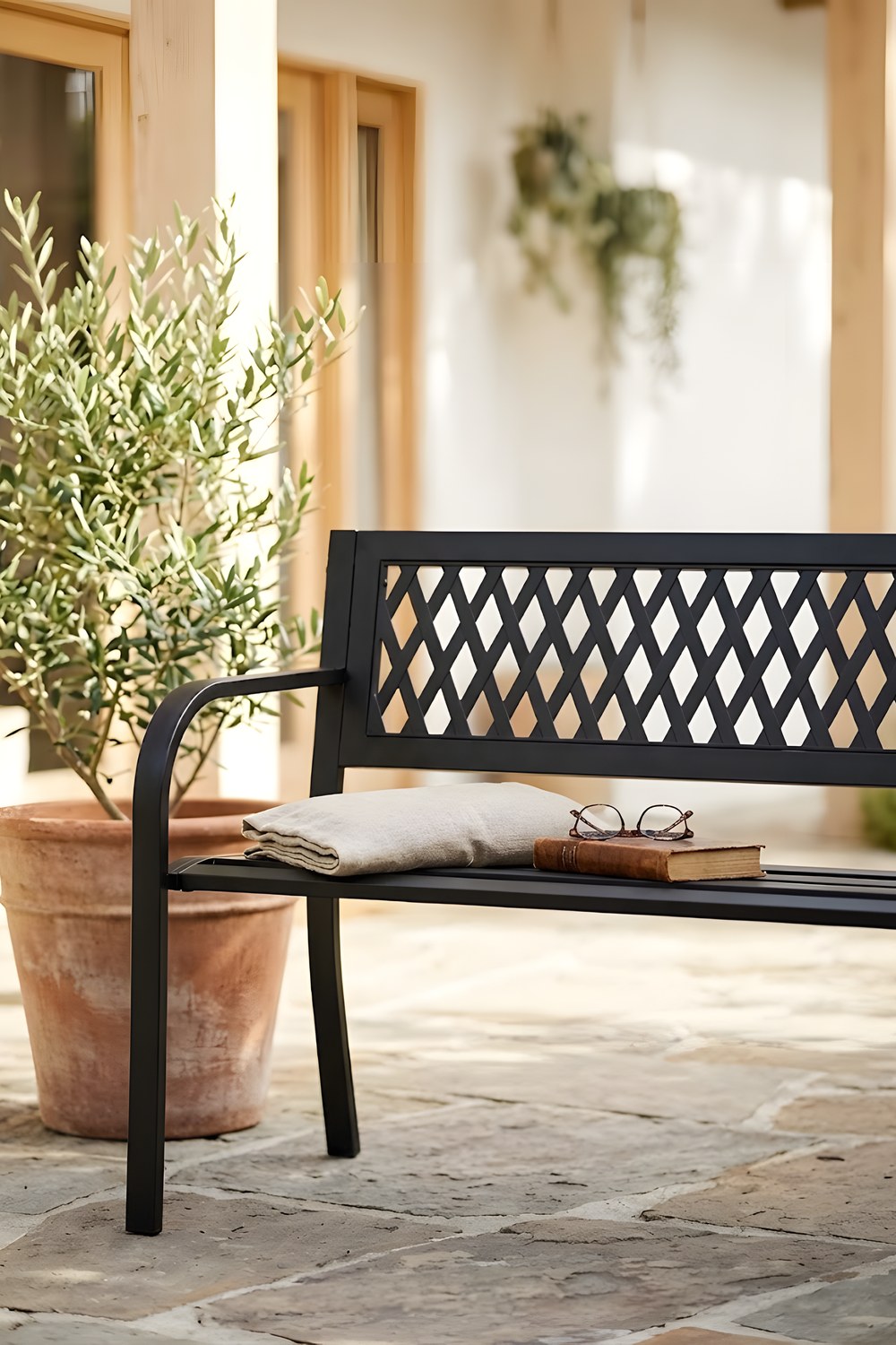 Two Metal Garden Benches for the Whole Season Outdoors
