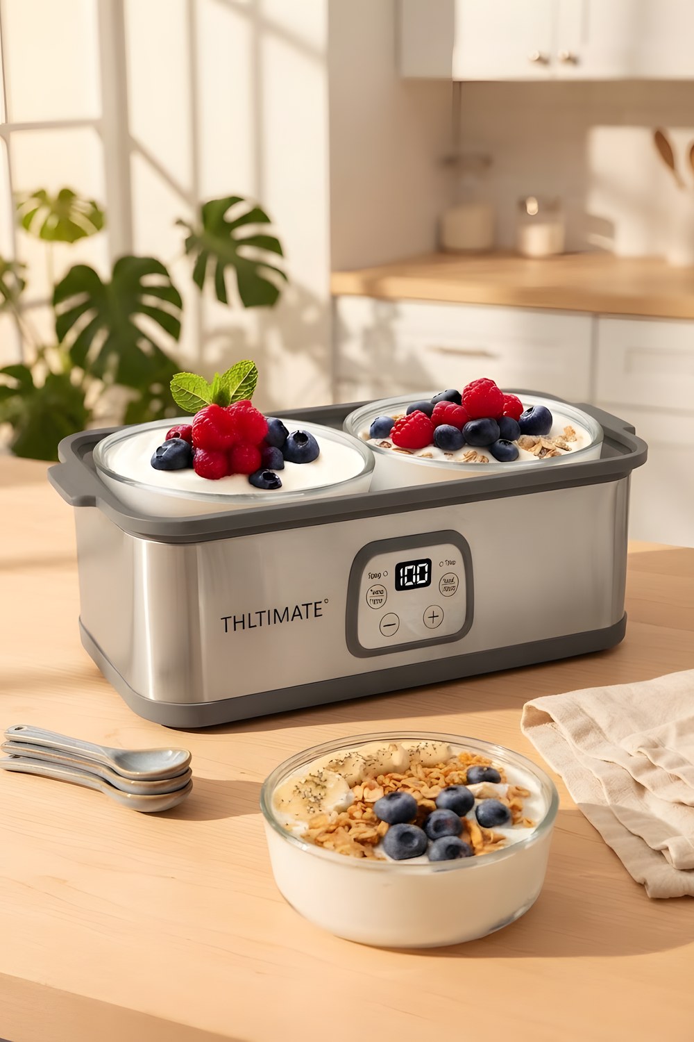 The yogurt maker for a slow Sunday on the counter
