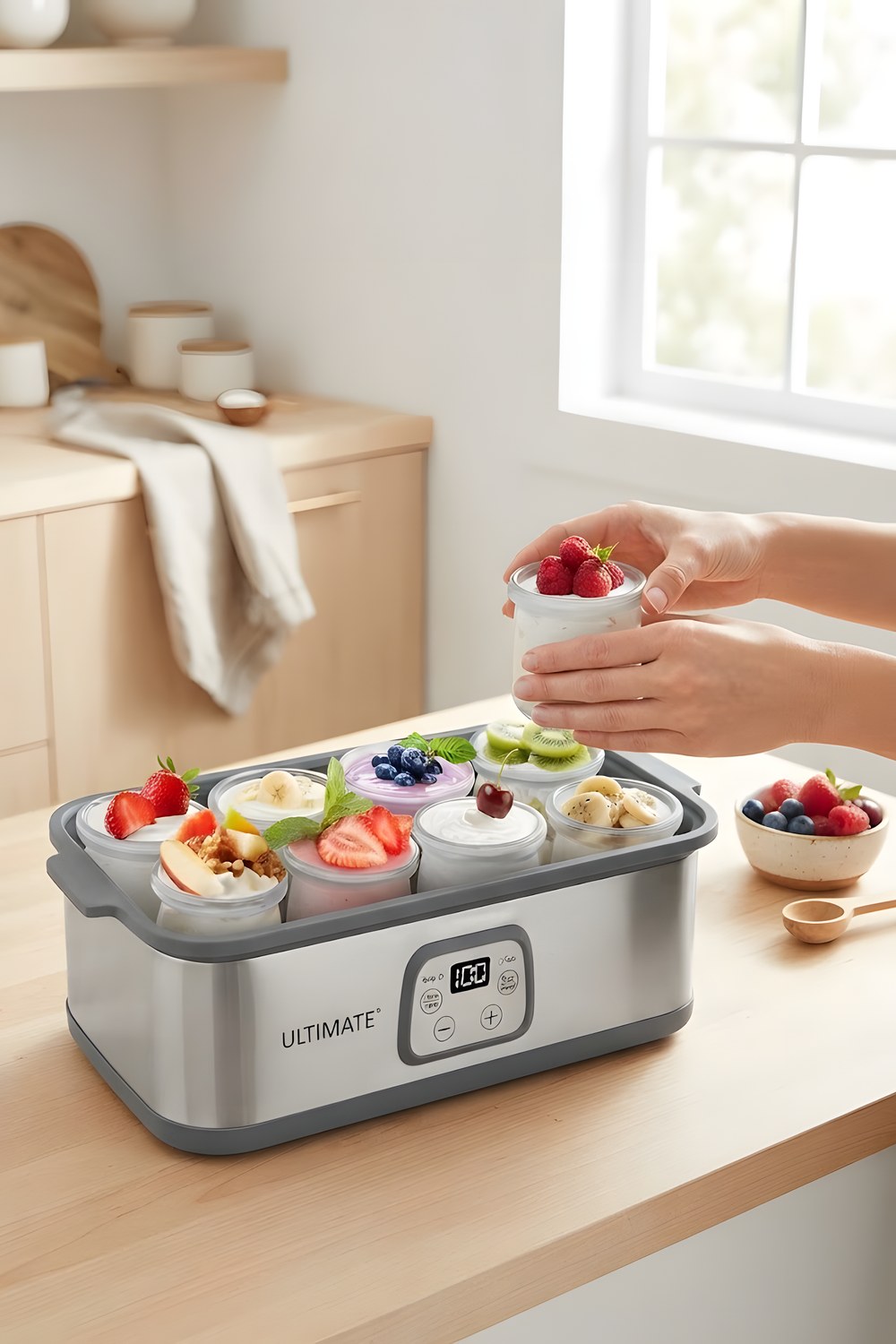 The yogurt maker for a slow Sunday on the counter