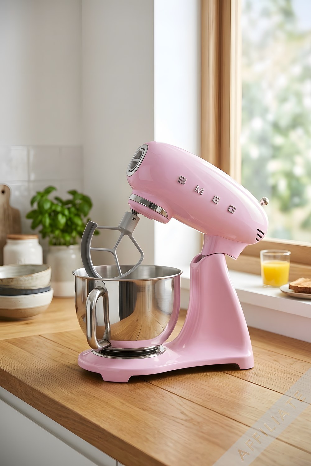 Smeg Stand Mixer Combines 750 Watt Motor With 5 Quart Bowl