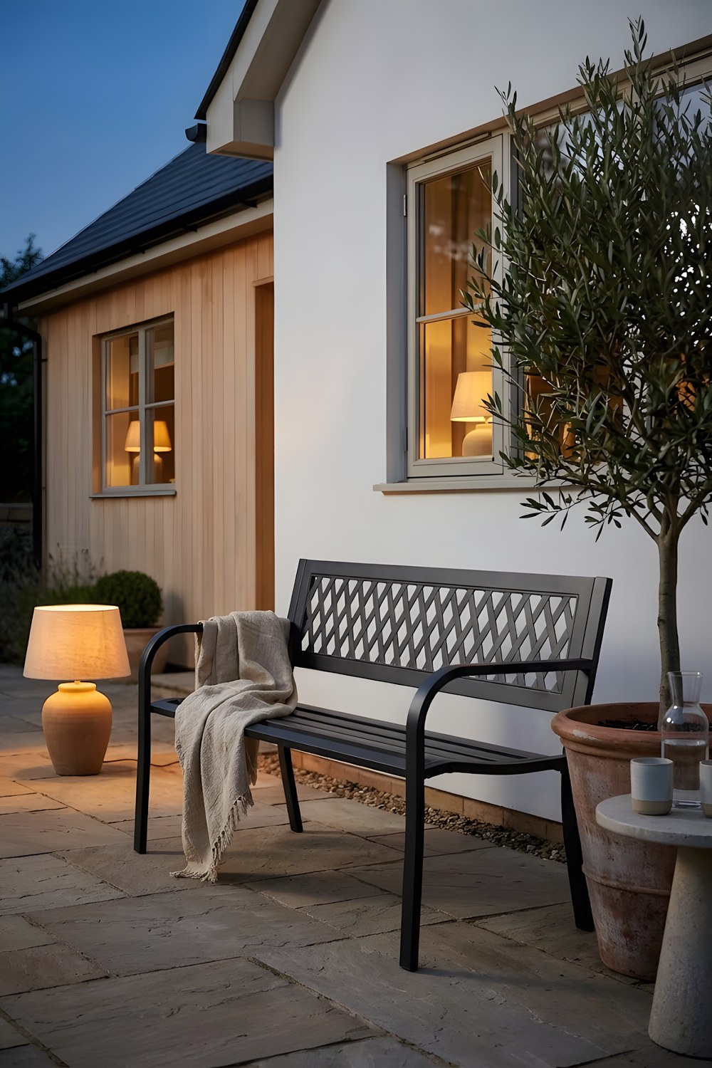 Two Metal Garden Benches for the Whole Season Outdoors