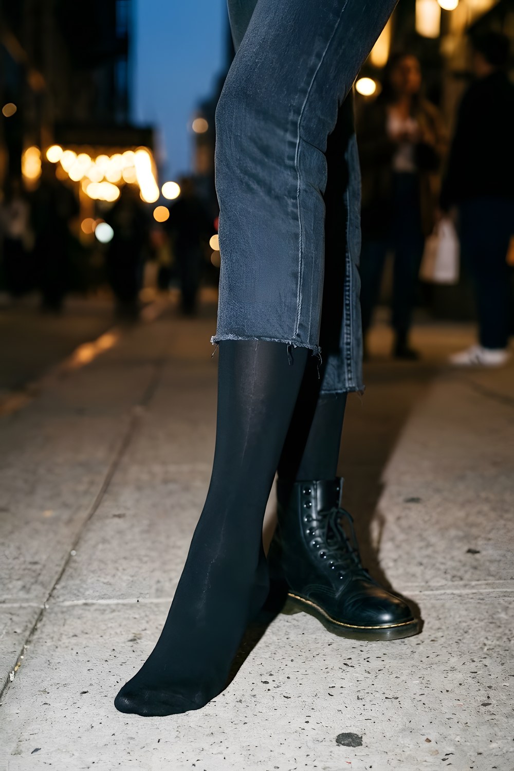 The black tights for a grey morning and a full day ahead
